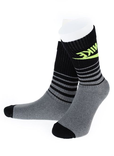 Nike Erkek Spor Çorap Carbon Heather/Black/(Volt) 